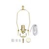 Aspen Creative 21010A, Make-A-Bottle Lamp Kit in Polished Brass, 1 Pack
