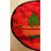 PRINTED NYLON KITCHEN RUG (nonskid back) (18" x 30"), RED CHERRIES, oval by BF