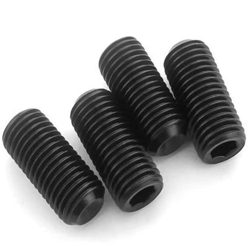 40Pcs M8-1.25x8mm Black Hex Socket Set Screw Grub Screws,Headless Cup Point,Flat Point Grub Bolt,Internal Hex Drive,Alloy Steel,Grade 12.9 Carbon Steel,for Towel Rack Door Knob