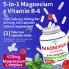 5-in-1 Magnesium Complex Supplement - Glycinate, Taurate, Malate, Citrate, Oxide