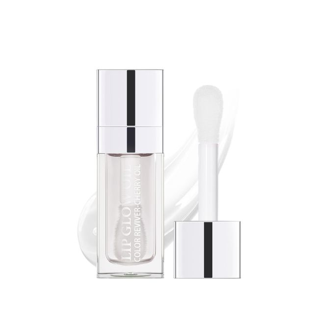 Plumping Lip Gloss - Moisturizing Glossy Lip Oil Tinted - Nourishing Hydrating Lip Glow Oil with Vitamin E - Lips Skin Care Lip Balm Long Lasting Clear Lipgloss Makeup (Clear)