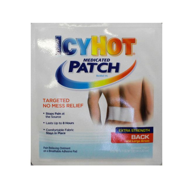 Icy Hot Medicated Extra Strength Back Patch 1 Count (Pack of 5)