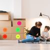 Hycodest 100mm Fluorescent Round Colour-Code Labels Blank Dot Stickers, Pack of 25 Labels (Colourful)