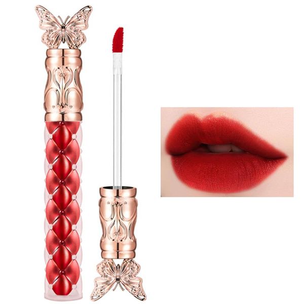 Butterfly Lipstick, Honey Lip Gloss, Non-Stick Velvet Lip Gloss, Waterproof Matte Lip Mad, High Colorizing Melting Lip Makeup, Skin Tone, No Peeling, Tint, Lasting Color Unevenness, No Shedding, Lip