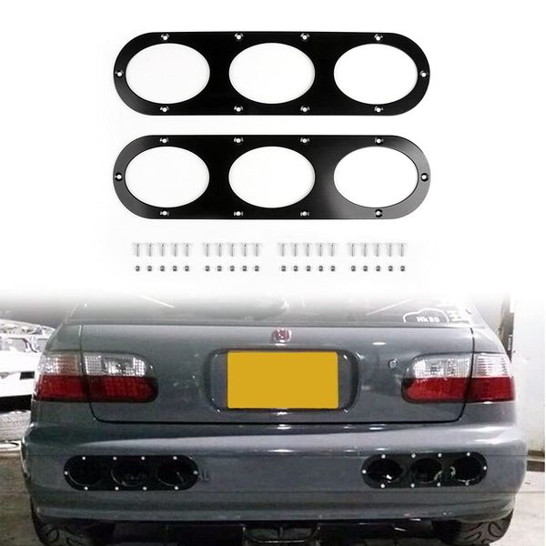 Artudatech 2pcs Car Rear Bumper Diffuser Panels, Universal Aluminum Car Rear Bumper Race Air Diversion Diffuser Panel