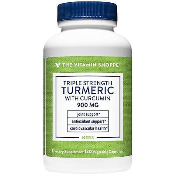 The Vitamin Shoppe Triple Strength Turmeric with Curcumin 900mg Supports Join...