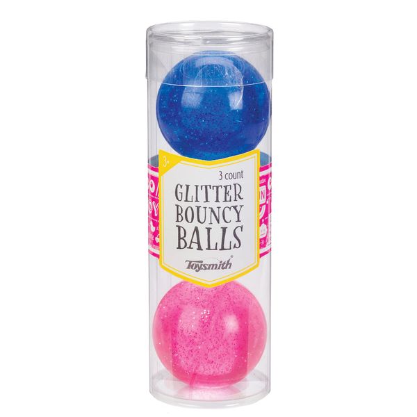 Toysmith Glitter Bouncy Balls-Impulse Toy, Fidget Toy, for Boys and Girls Ages 3+