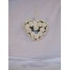 White Paper Flower Heart Decorations By Gisela Graham