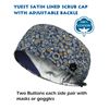 Scrub Hats for Women Men Satin Lined