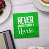 Shopagift Never Underestimate a Nurse 2 Pack Coasters - 9cm x 9cm