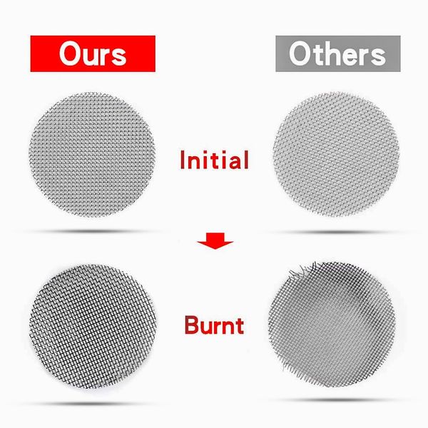 SX4 100 pcs Stainless Steel Smoking Pipe Filter Screen 10mm Mesh Gauze Screens