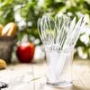 Comfy Package [100 Pack] Heavyweight Disposable Clear Plastic Knives - Engraved Design