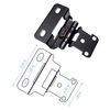 25 Pairs 1/2" Cabinet Hinges Black Partial Wrap Hinge Self Closing Door Hinges