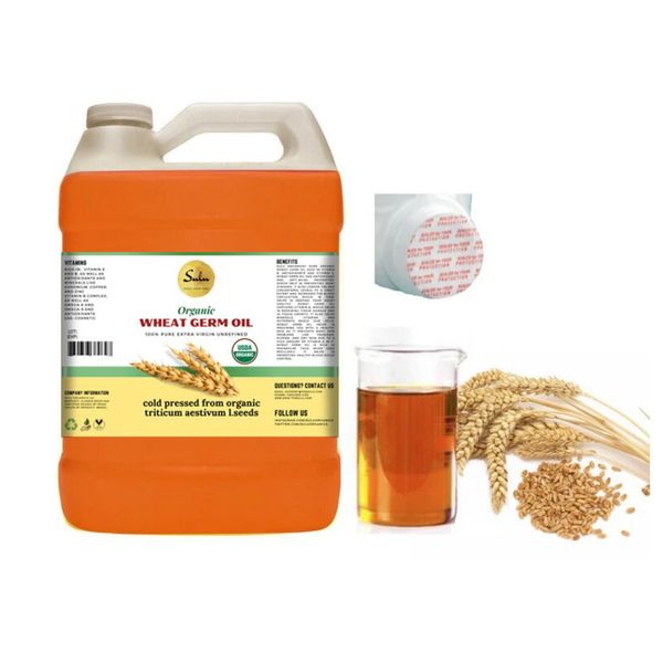 7 LBS  PURE 100% UNREFINED VIRGIN WHEAT GERM OIL COLD PRESSED