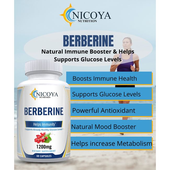 Premium Berberine HCL Healthy Cholesterol, Anti-inflammatory, Blood Sugar