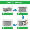 Bidtakay Storage Baskets Gray 3 Pack Shelf Baskets Collapsible Storage Bins for