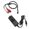 12V DC Power Adapter Audio Microphone SET for Security CCTV SPY Security Camera
