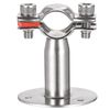 sourcing map Wall Mount Ceiling Mount Pipe Support, 304 Stainless Steel Adjustable Pipe Strap Clamp for 19-22mm Pipe