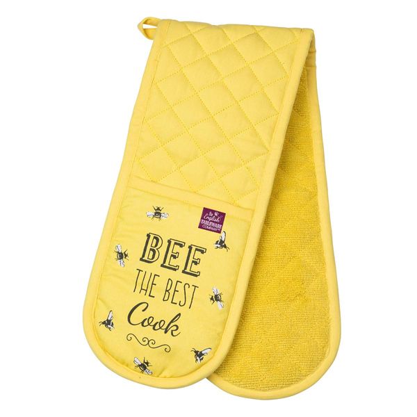 English Tableware Company Bee Happy Double Oven Gloves Gauntlet Mitts - Bee Happy Range