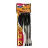 SAINO 5 x 0.7mm Tip Tri-Fit Triangular BLACK Ballpoint Pens Smooth Fine Writing