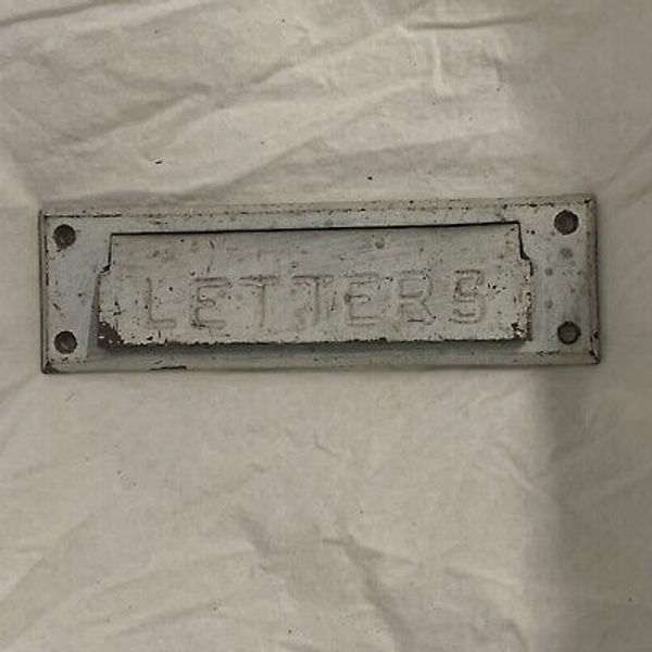 Antique Vintage Solid Brass Mail Slot “Letters” Mail Door Architectural 7 3/4”