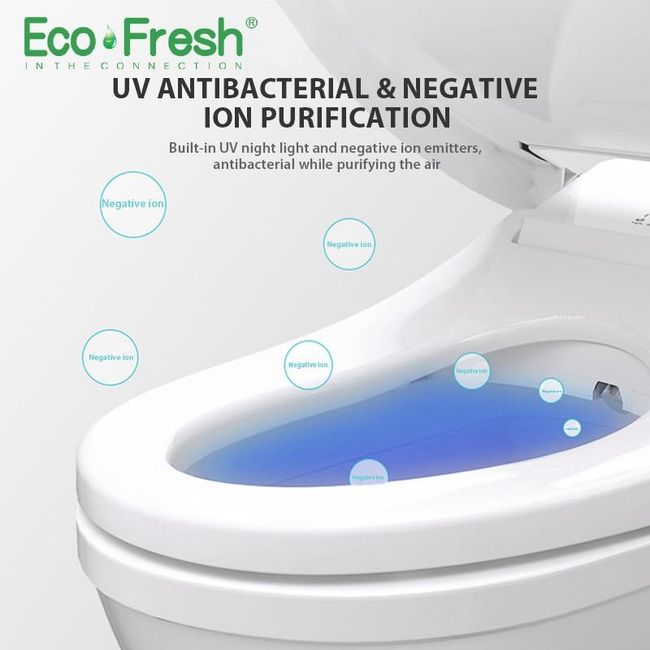 Ecofresh Intelligent Toilet Seat Electric Bidet Cover Smart Bidet
