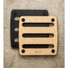 Epicurean Trivet, 7-Inch by 7-Inch, Natural/Black