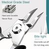 Precision Nail Clippers with Embedded Spring - Ideal for Thick & Ingrown Nails