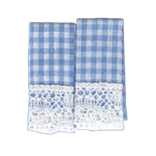 Melody Jane Dollhouse Blue Gingham Kitchen Tea Towels Kitchen Accessory