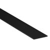 Black PVC Flat Strip Bar, 50mm x 3mm x 3 Metre, Solid Plastic Profile