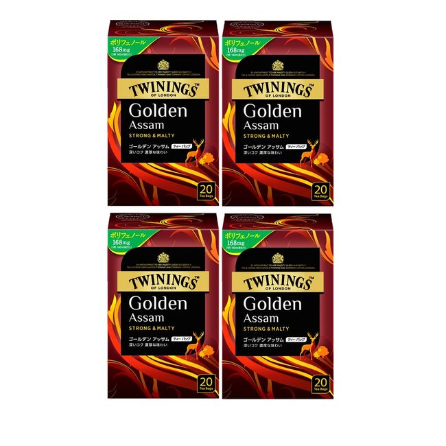 Twining Golden Assam Tea Bags, 20P x 4 Packs