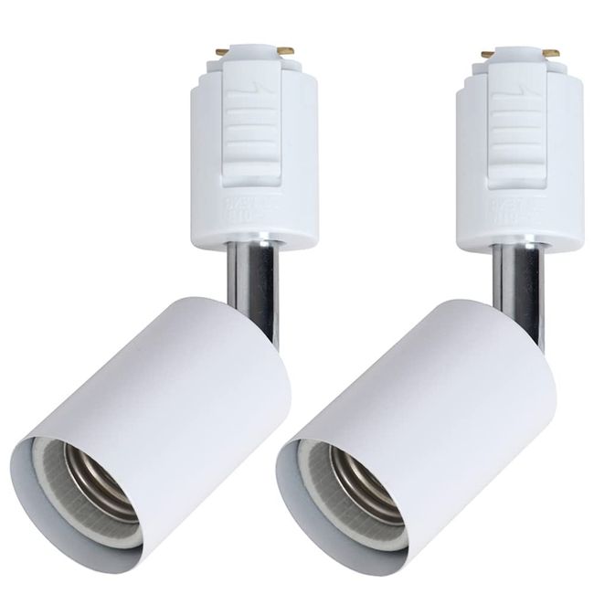 Lighting Bar Spotlight E26 Base No Bulb Duct Rail Lighting Fixture (White, Set of 2)