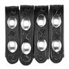 Aker Leather 531 3/4" Double Snap Keeper, Black, Plain