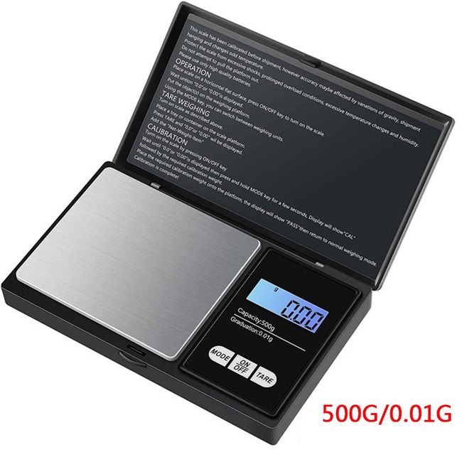 Mini Digital Scale Precision Pocket Gram Balance 500g x 0.01g