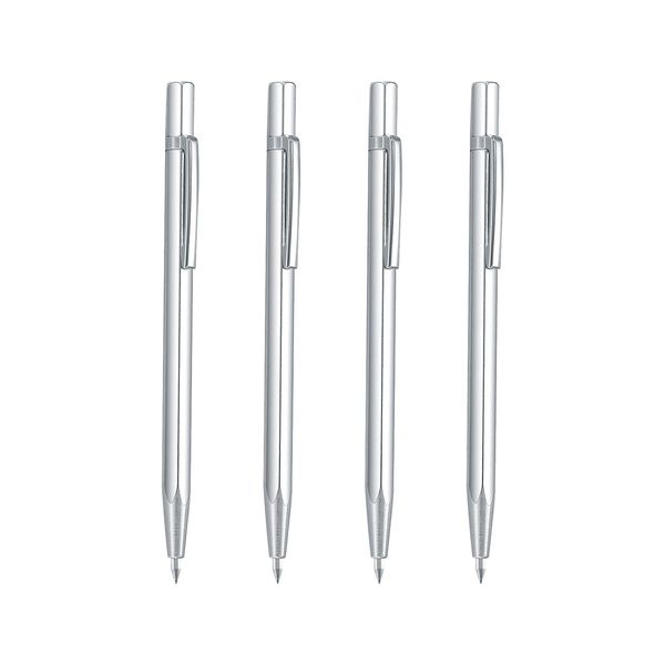 4 Pcs Tungsten Carbide Tip Scriber, Scribe Tools, Engraving Marking Pen, Aluminium Etching Machinist Engraved Pen with Clip for for Metal Sheet Ceramics Glass Tile Welding Marking Scriber