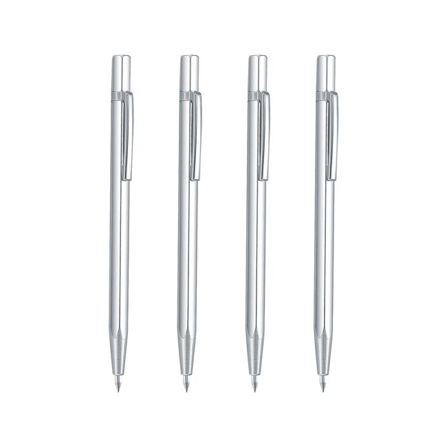 4 Pcs Tungsten Carbide Tip Scriber, Scribe Tools, Engraving Marking Pen, Aluminium Etching Machinist Engraved Pen with Clip for for Metal Sheet Ceramics Glass Tile Welding Marking Scriber