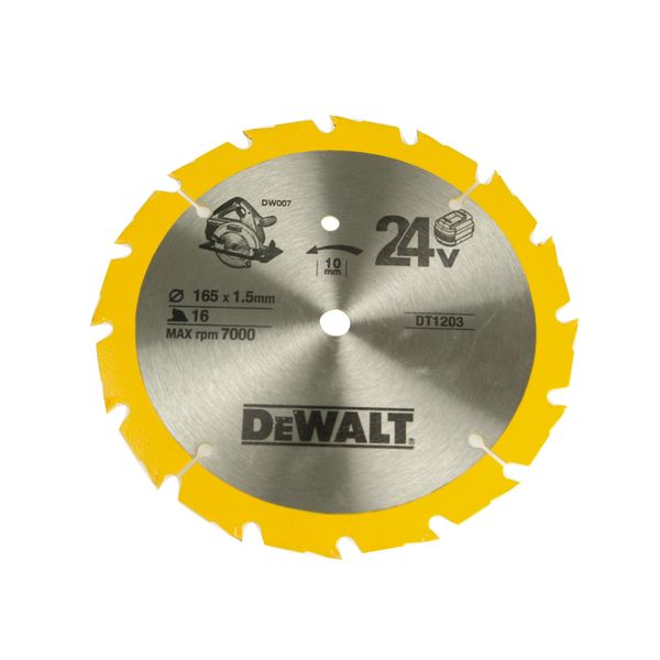 DeWalt DT1205QZ 165 x 10mm x 36-Tooth Trim Saw Blade