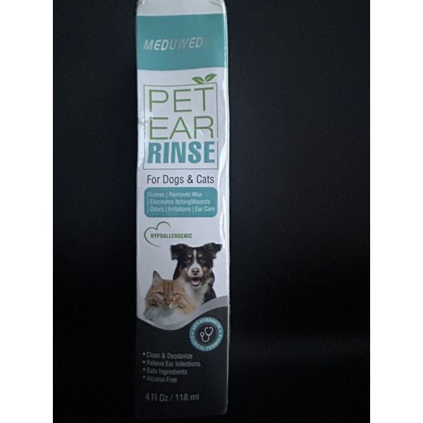 Meduwedu Pet Ear Rinse For Dogs And Cats.118 ml ( 4 Fl Oz)