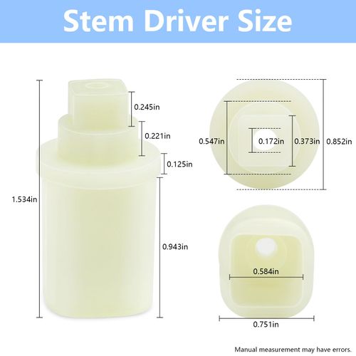1070733 Stem Driver Replacement for Kohler Shower Handle Adapter, Shower Handle and Faucet Replacement Parts (2 pcs)
