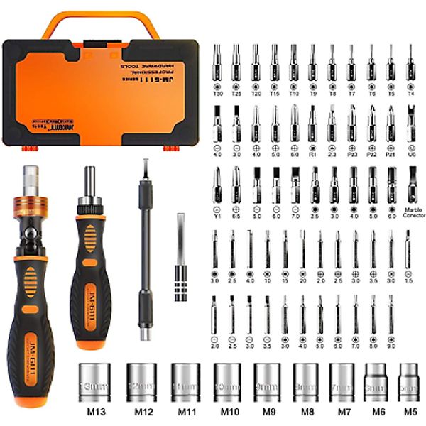 Precision Ratchet Screwdriver Set,  69 in 1 Household Screwdriver Home Repair To