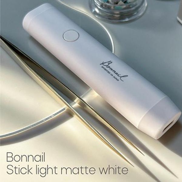 Bonnail Stick Light Matte White 6 Month Warranty Nail Light Handheld Light LED Light UV Light Gel Light Pre-Cure Rechargeable New 