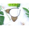 Bonnie Z. Leonardo Small Leopard Print Cat Ears Headband Brown Leopard