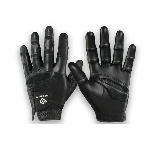 Men's StableGrip with NaturalFit Golf Glove - Black (Medium/Large, Left)