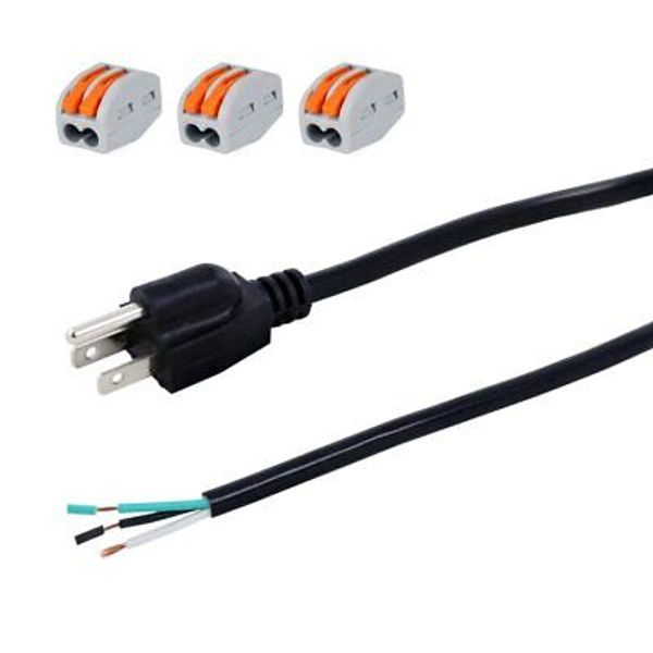 Ac Power Cord Pigtail Heavy Duty 14 Gauge 3 Prong 6 Feet Open nd 3 Wire Sjt 14aw
