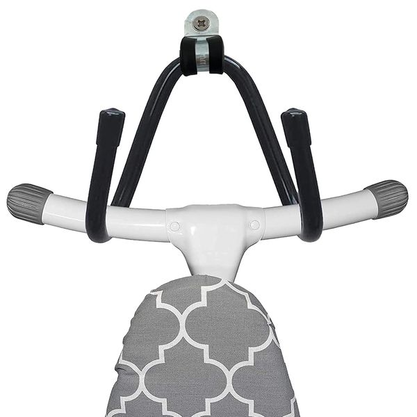 Pmsanzay Bendable Ironing Board Hanger Wall Mount Ironing Board Holder Iron Board Hook Ironing Boards Storage Wall Bracket - Strong & Flexible so they fit every different shape Ironing board, Black