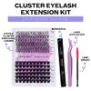 Individual Lashes D Curl Cluster Lashes Kit 12-16mm C3/C9 0.07mm DIY Lash Extensions Kit Individual Eyelash Clusters Kit Soft and Wispy Cluster Eyelash Extensions(C3+C9-D-Cluster Lash Kit)