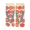 Maeda Dyeing 102729 Women's Sneaker-Length Tabi Socks, Zori Flower Pattern