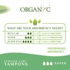 Organyc Organic Cotton Tampons with Applicator - Super -14 per Pack