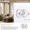 CLCTK 2 Pack Crystal Dummy Door Knobs, Non-Turning Single Side Dummy Door Knob, Polished Chrome