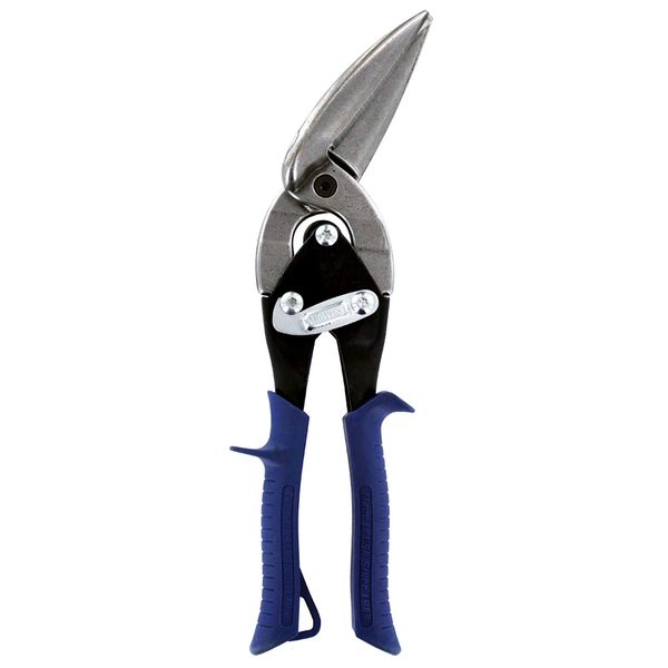 MIDWEST Power Cutters Long Cut Snip - Straight Cut Offset Tin Cutting Shears with Forged Blade & KUSH'N-POWER Comfort Grips - MWT-6516